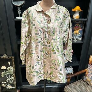 Fabrice Paris Leaf Print Jacket – Made in France – Size M